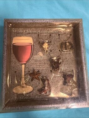 River's Edge Wine Charm Assortment - Brown Western Set